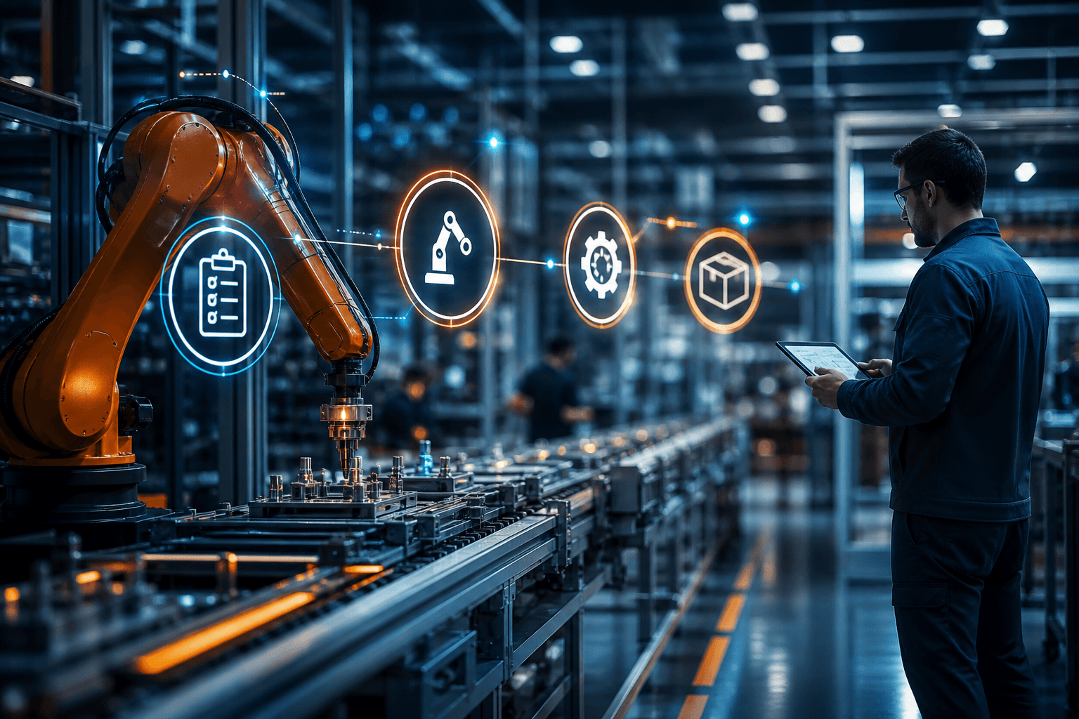 Automated shop-floor process workflows